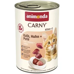 Animonda Carny Kitten Kalb & Huhn & Pute 12x400 g
