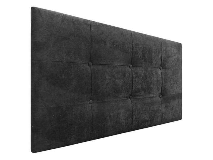 DHOME Kopfteil, gepolstertes Bett Kopfteil 8cm dick. Gepolstertes Kopfteil ACUALINE Stoff und Kunstleder. Bett-Kopfteile (Stoff Schwarz, 95cm (Betten 80/90))