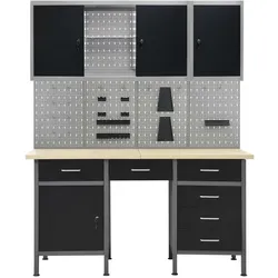 vidaXL, Werkbank + Arbeitsbock, Meltental (60 cm, 160 cm)
