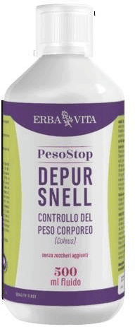 Erba Vita Peso Stop Depur Snell Integratore Depurativo Snellente 500 ml