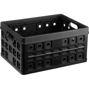 Sunware Klappbox Square, 57000612, 32 Liter, schwarz, 49 x 36 x 24,5 cm