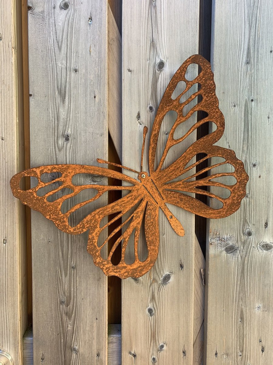 Metalen wanddecoratie Vlinder XL