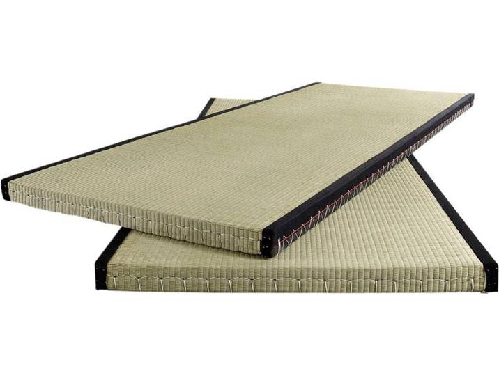 Futonmatratze KARUP DESIGN Tatami , grün, B:80cm H:5,5cm L:200cm, Obermaterial: 100% Stroh, Matratzen, Futonmatratze