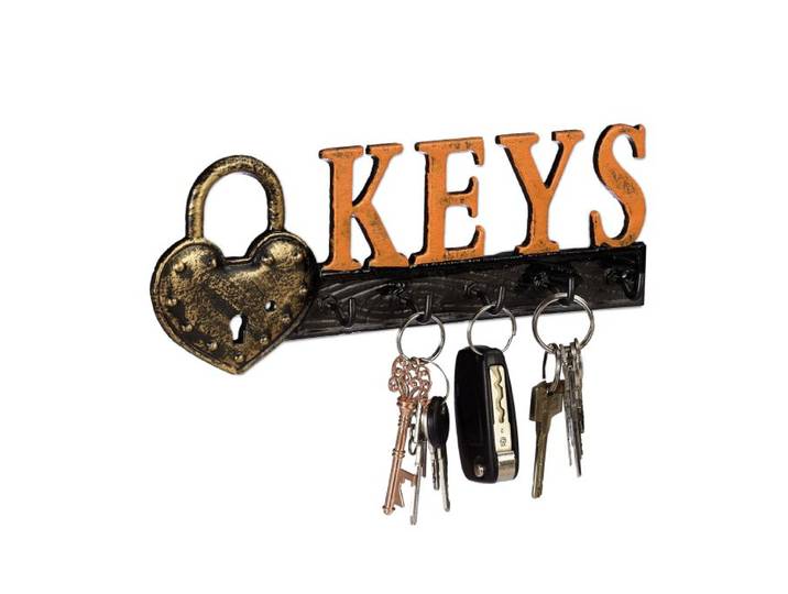 Relaxdays 3 x Schlüsselbrett Keys