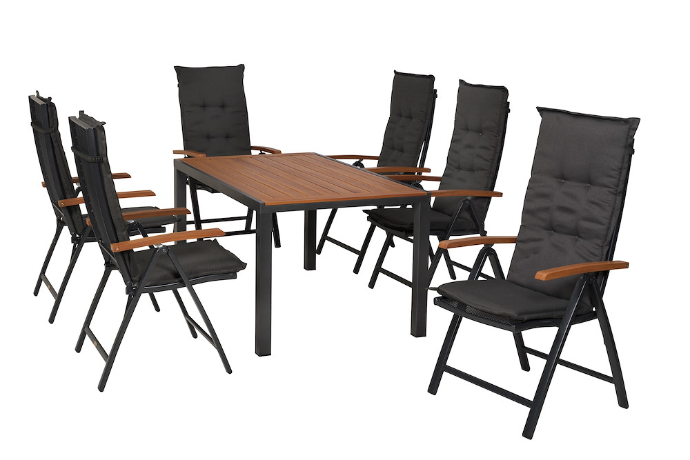MERXXHANDELS Thasos Set 13tlg Alu Tisch 150 x 90 cm 16980298