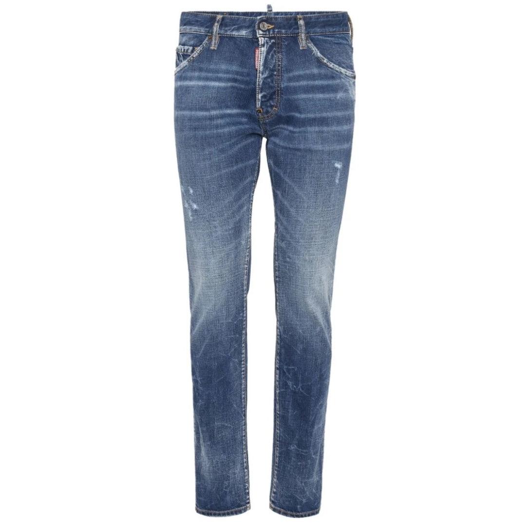 Dsquared2 Medium Reflective Lake Wash Cool Guy Jeans Marineblauw