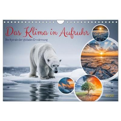 Das Klima in Aufruhr - Die Spirale der globalen Erwärmung (Wandkalender 2026 DIN A4 quer), CALVENDO Monatskalender
