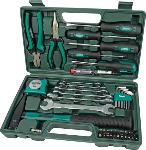 Brüder Mannesmann M29032 Heimwerker Werkzeugkoffer bestückt (L x B x H) 335 x 335 x 195mm