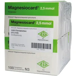 MAGNESIOCARD 2,5 mmol Filmtabletten 10X100 St Filmtabletten