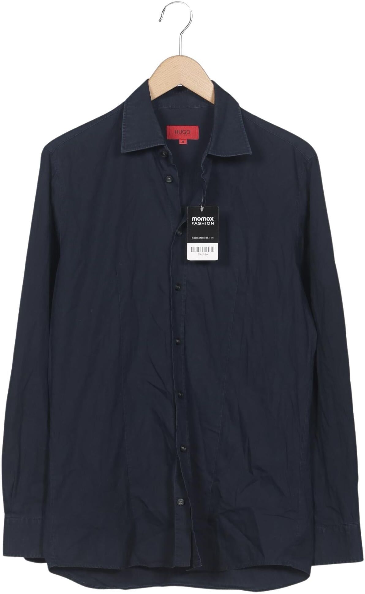 Hugo by Hugo Boss Herren Hemd, Marineblau, Gr. M, Baumwolle - Second Hand