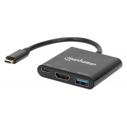 Manhattan USB-C auf HDMI 3-in-1 Docking-Konverter mit Power Delivery (USB-C) (130622)