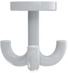 Hewi 477 Haken 477.90.05197 3-fach, drehbar, bis 15mm Dicke, lichtgrau