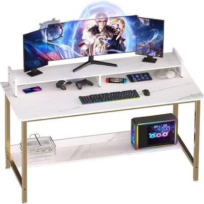 No Computer Desk with Shelves
