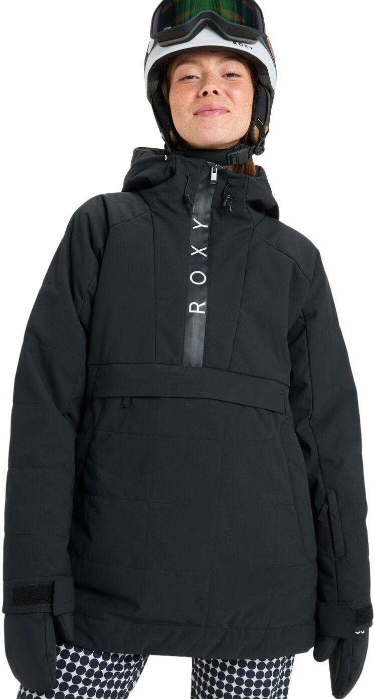 Snowboardjacke ROXY "Radiant Lines Overhead 15K", Damen, Gr. XL, schwarz, Obermaterial: 100% Polyester., Jacken Snowboardjacke