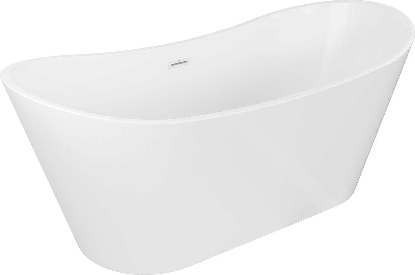 Mexen Montana freistehende Badewanne 170 x 80 cm, weiß, Überlauf weiß - 52011708000-20