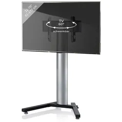 VCM TV Standfuß 26-70 Zoll   VESA bis max. 600x400   Fernseh Ständer aus Alu   TV Ständer Maße ca. H. 125 x B. 90 x T. 72 cm   Fernsehstand Stadino Mini