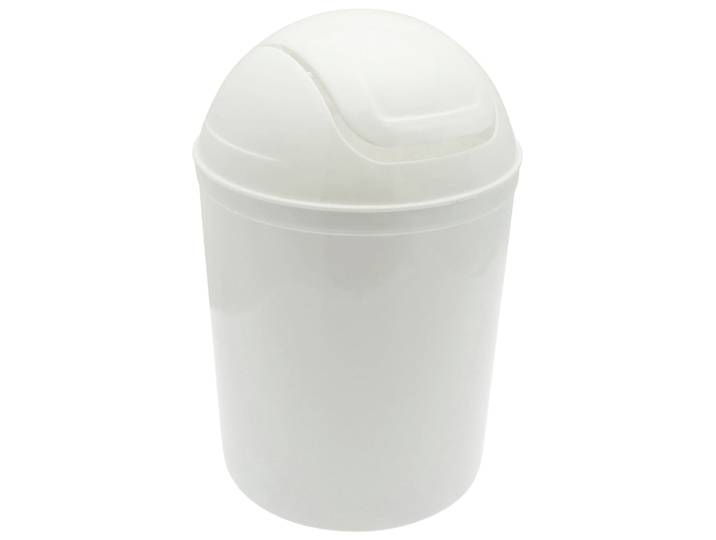 Kosmetikeimer ADOB Abfallbehälter , weiß, H:31cm Ø:19cm, Kunststoff, Mülleimer, Kosmetikeimer