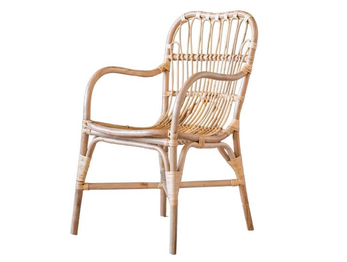 Chaise / Fauteuil en rotin avec accoudoirs