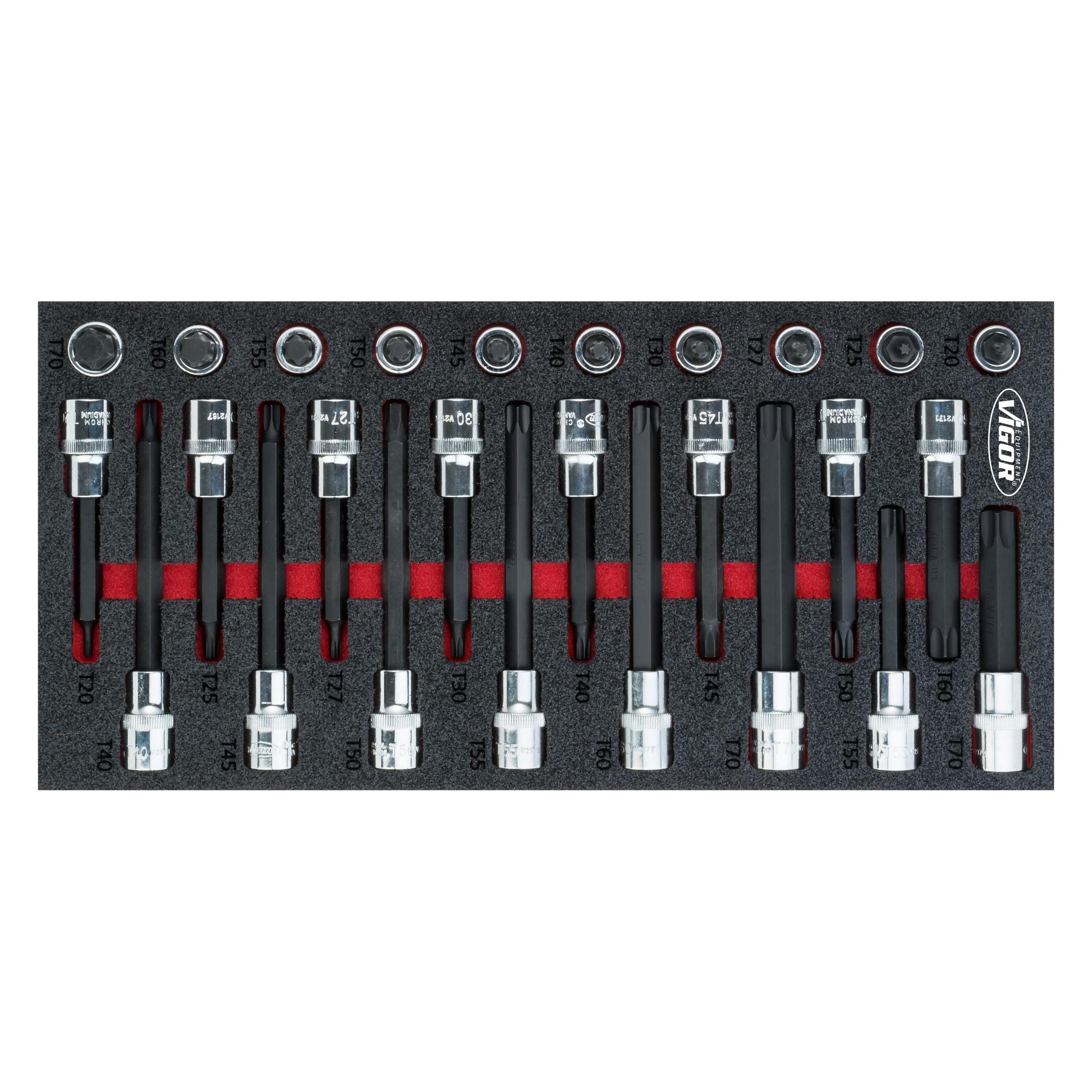 Vigor W-EINLAGE 1/3+ TORX-EINSATZ-SORTIMENT (V5095)