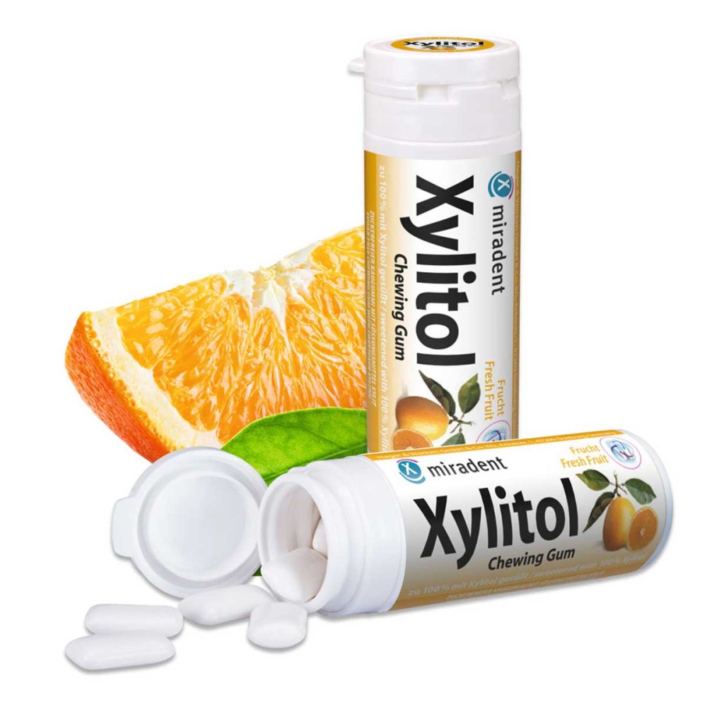 Hager Pharma GmbH Miradent Zahnpflegekaugummi Xylitol Fresh Fruit 04323450