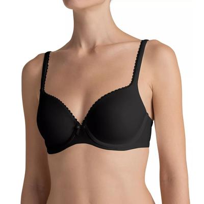 T-Shirt-BH TRIUMPH "Perfectly Soft", Damen, Gr. 90, Cup E, schwarz, Microtouch, Obermaterial: 66% Polyamid, 17% Elasthan, 17% Polyester, glänzend, unifarben, Basic, BHs T-Shirt-BH, vorgeformte, gepolsterte Cups, Microfaser, weich, mit Bügel