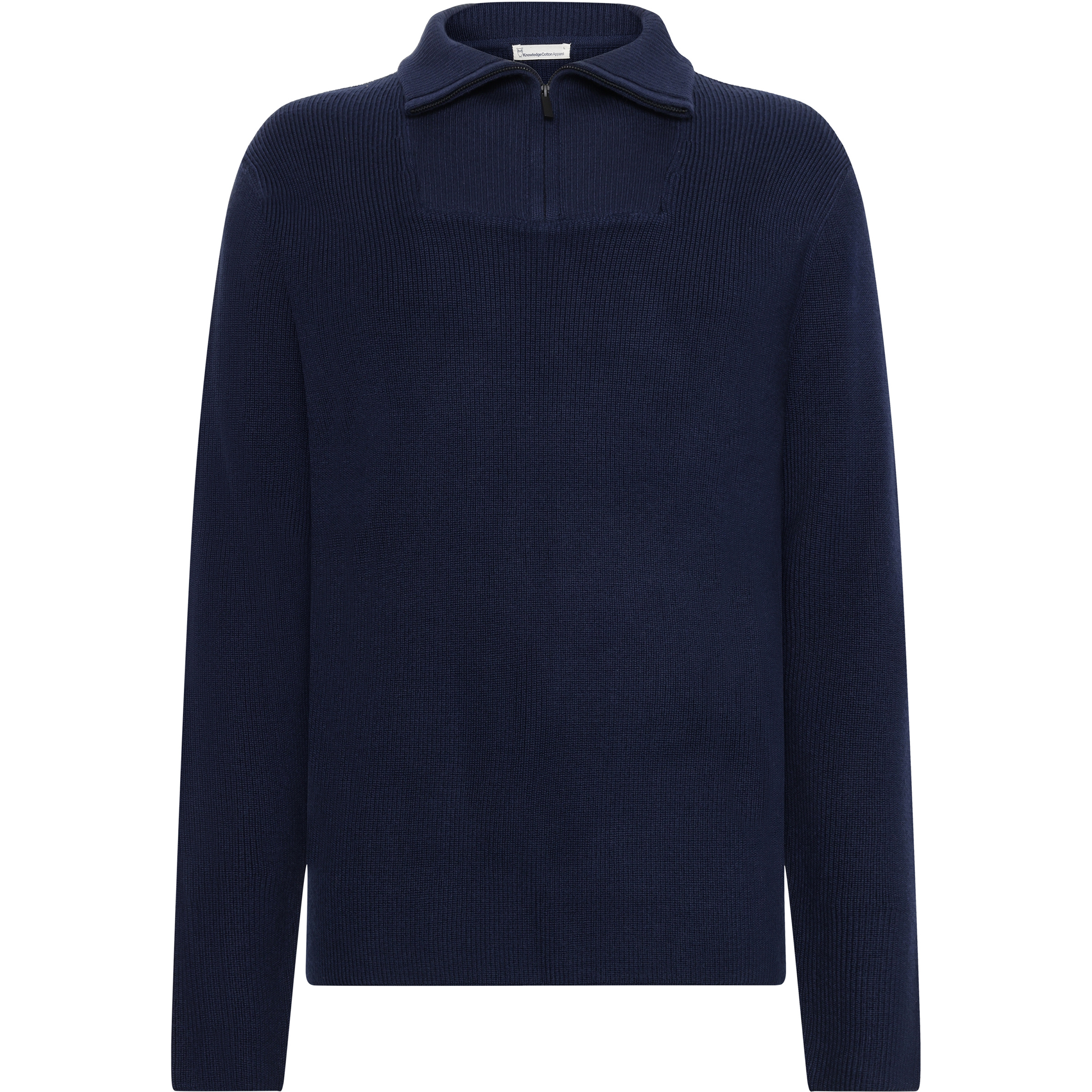 KnowledgeCotton Apparel Merino Half Zip Herren Pullover blau Größe S Lifestyle Hautfreundlich Merinowolle