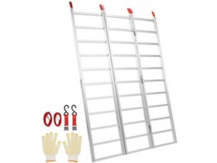 VEVOR Rampes de Chargement en Alu, 0,7 t, Rampe d’Accès 3 Volets avec Sangles de Charge, Rail de Chargement Pliant pour Moto, Tracteur, VTT, Camion, Tondeuse à Gazon, Souffleuse à Neige, 196x138 cm