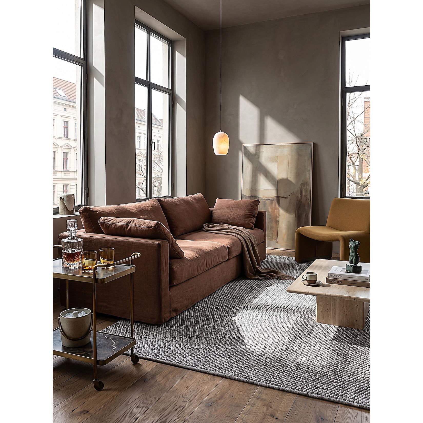 Teppich Polypropylen Grau 120x160 cm - STURA Kadima Design