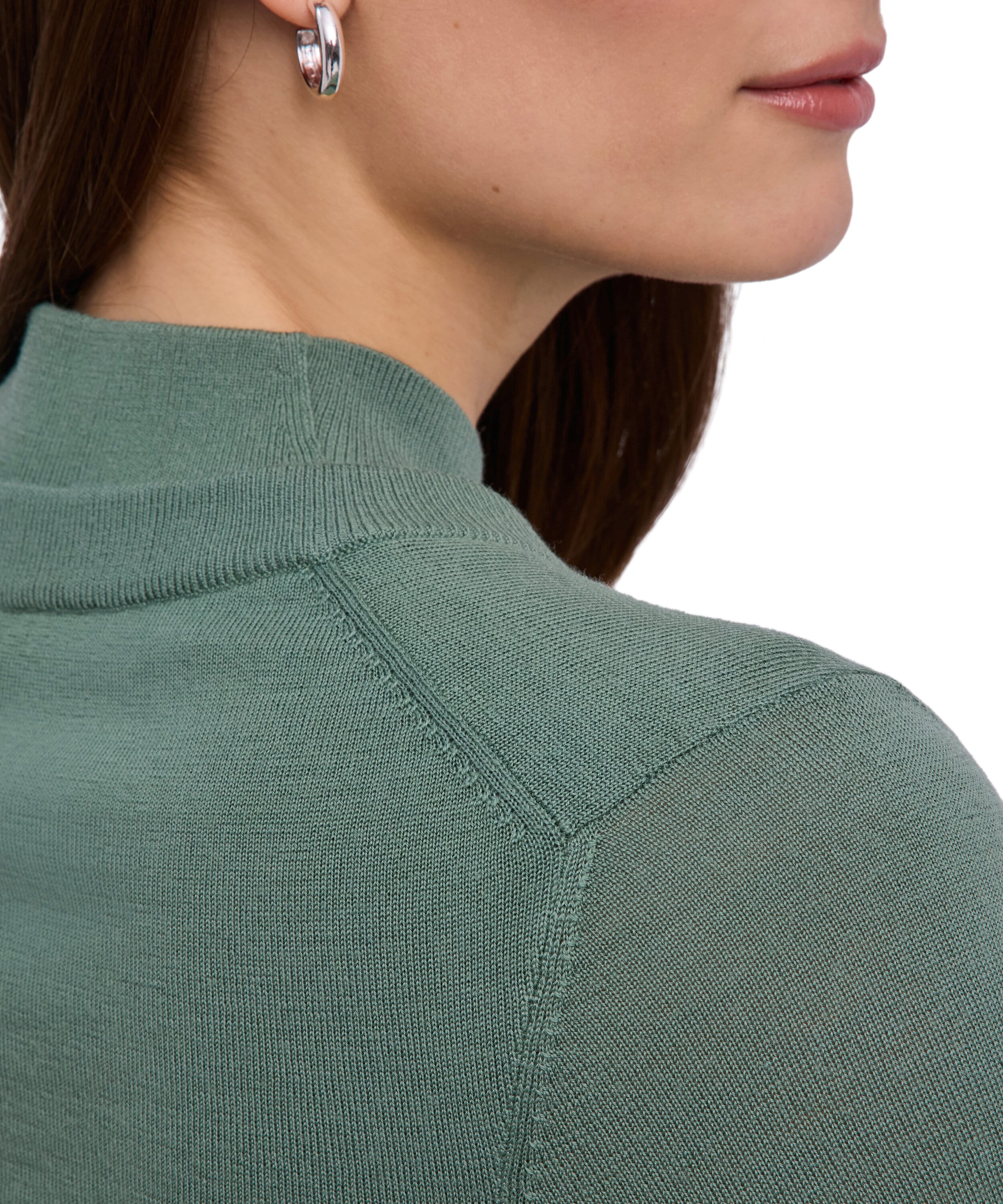 Cardigan FALKE "Pure Merino Wool", Damen, Gr. L, grün (sea breeze (7496)), Strickjacken Cardigan