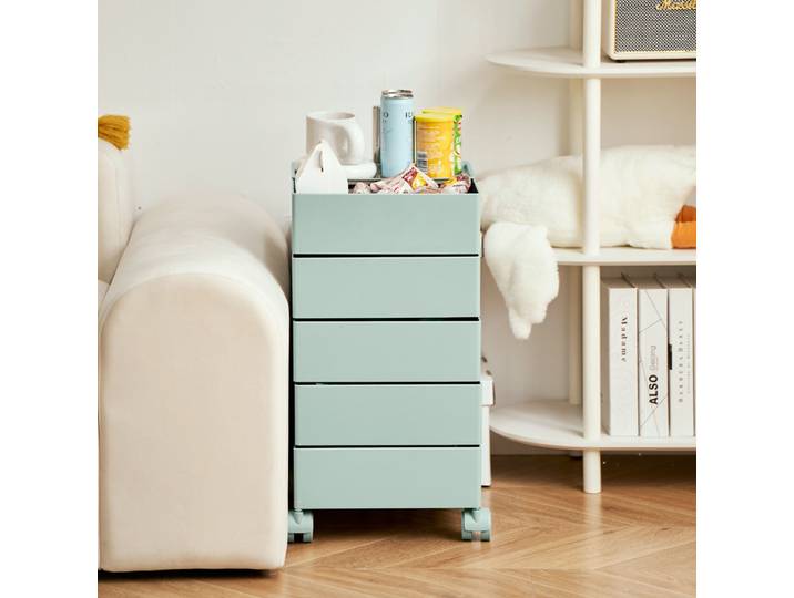 Meuble de rangement mobile en acrylique rotatif pour salon, commode multifonctionnelle, organisateur de maquillage, commode à tiroirs, mobilier de maison