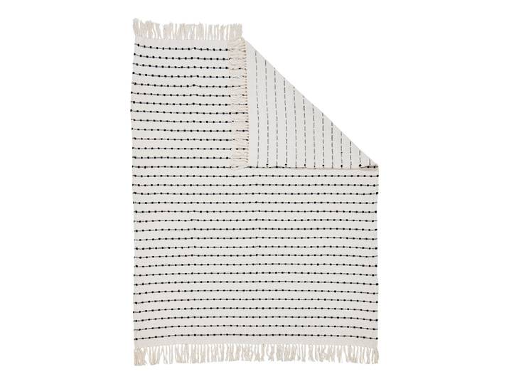 Plaid Blankket Indah Balu 130 x 1 x 170cm Beige/Noir/Noir/Blanc Coton