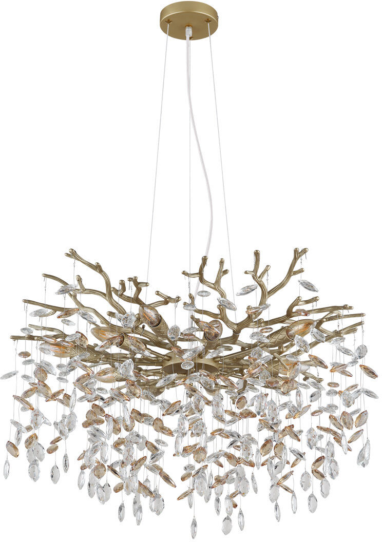 Canora Grey 10 - Light Chandelier Gold/Brown 48cm H X 80cm W X 80cm D