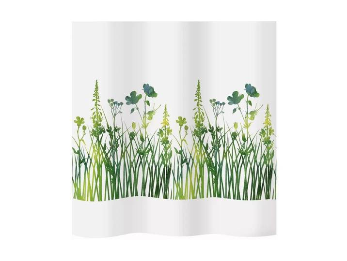 Duschvorhang DIAQUA Joya , grün (grün, weiß), B:120cm H:200cm, Kunststoff, Polyester, Duschvorhänge, Duschvorhang
