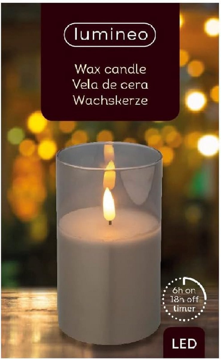 LED Kaars in Glas met Timer - Sfeervolle Verlichting