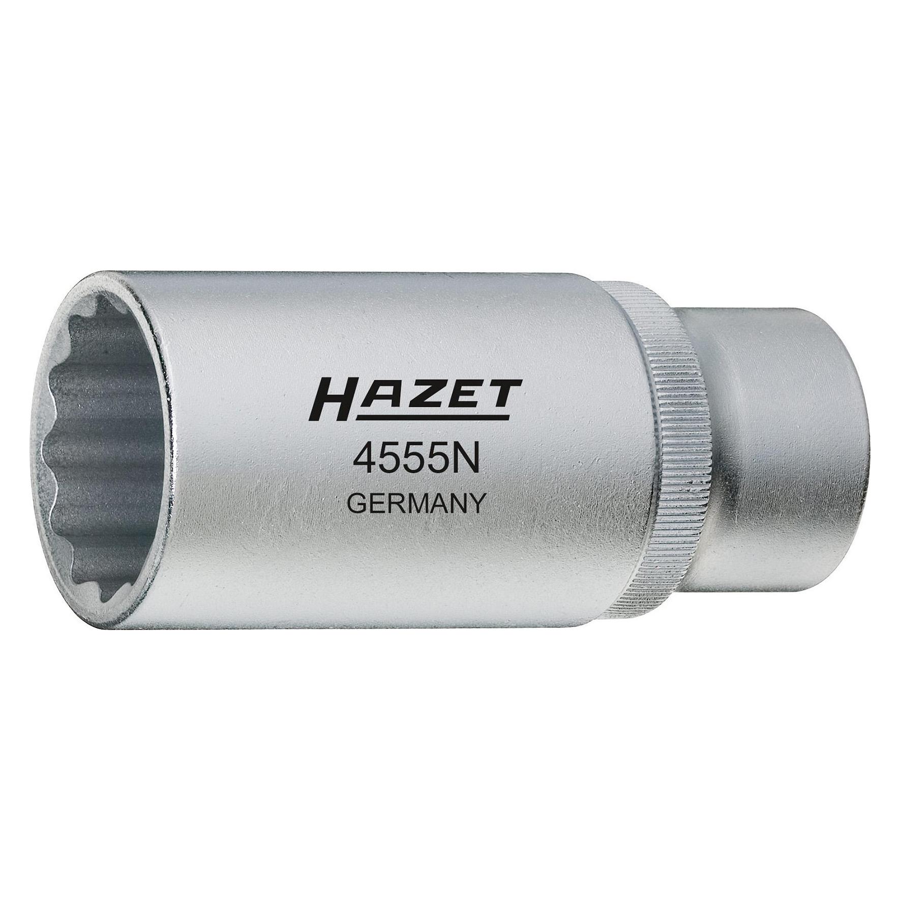 Hazet Einspritzdüsen-Werkzeug 4555N Vierkant12,5 mm (1/2 Zoll) Aussen Doppel-Sechskant Profil ... (27 mm) (4555N)