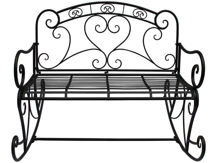 Gartenbank GARDEN PLEASURE Dares , schwarz, B:110cm H:94cm T:101cm, Stahl, Sitzbänke, Gartenbank