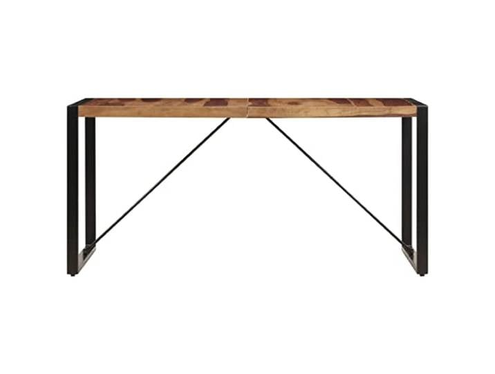 KGHERMDF Esstisch 140 x 70 x 75 cm Massivholz Akazie Industriestil, Pulverbeschichtete Stahlbeine, Retro Design, Küche Esszimmer