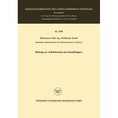 Beitrag zur Arbeitsweise von Sandslingern, Taschenbuch von Waldemar Gesell, VS Verlag für Sozialwissenschaften, 978-3-663-06200-4