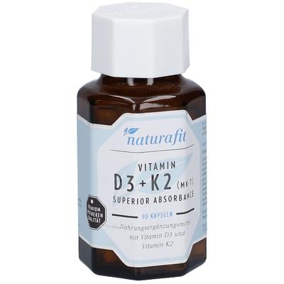 Naturafit Vitamin D3+K2 Mk-7 superior absorb.Kaps. 90 St Kapseln