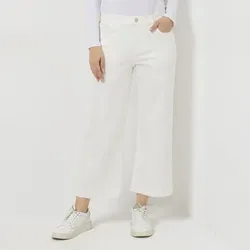 DENIM & CO. Hose, 7/8-Länge Gürtelschlaufen Eingrifftaschen gerader Beinverlauf