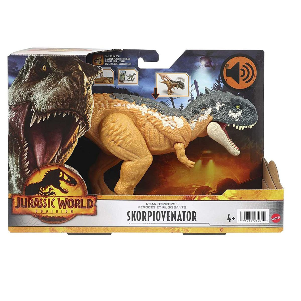 Mattel Jurassic World Roar Strikers Skorpiovenator