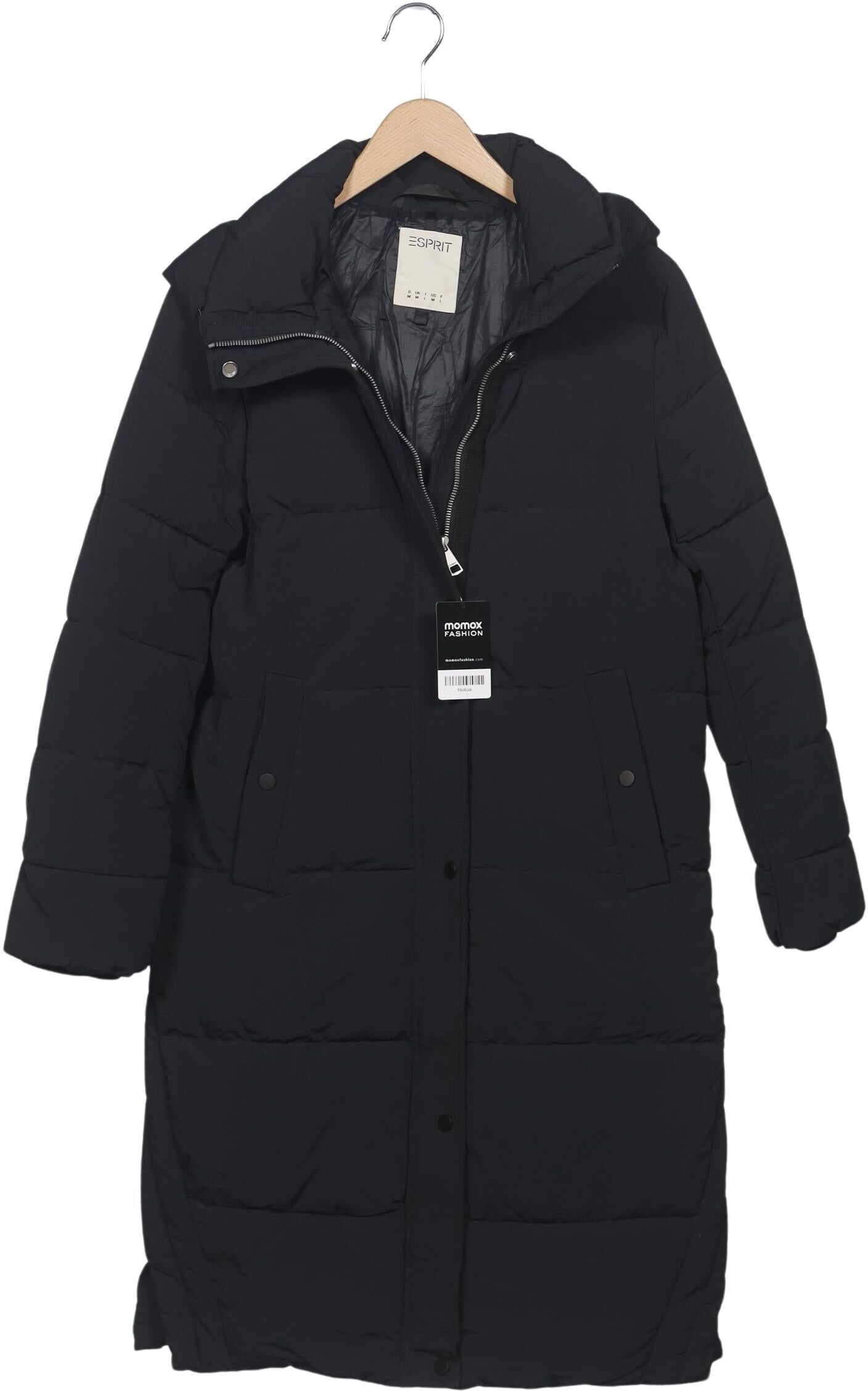 Esprit Damen Mantel, Schwarz, Gr. M, Synthetik - Second Hand