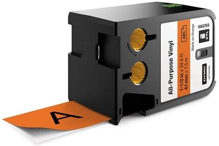 Dymo XTL 1868769 cinta vinilo negro sobre naranja 41mm