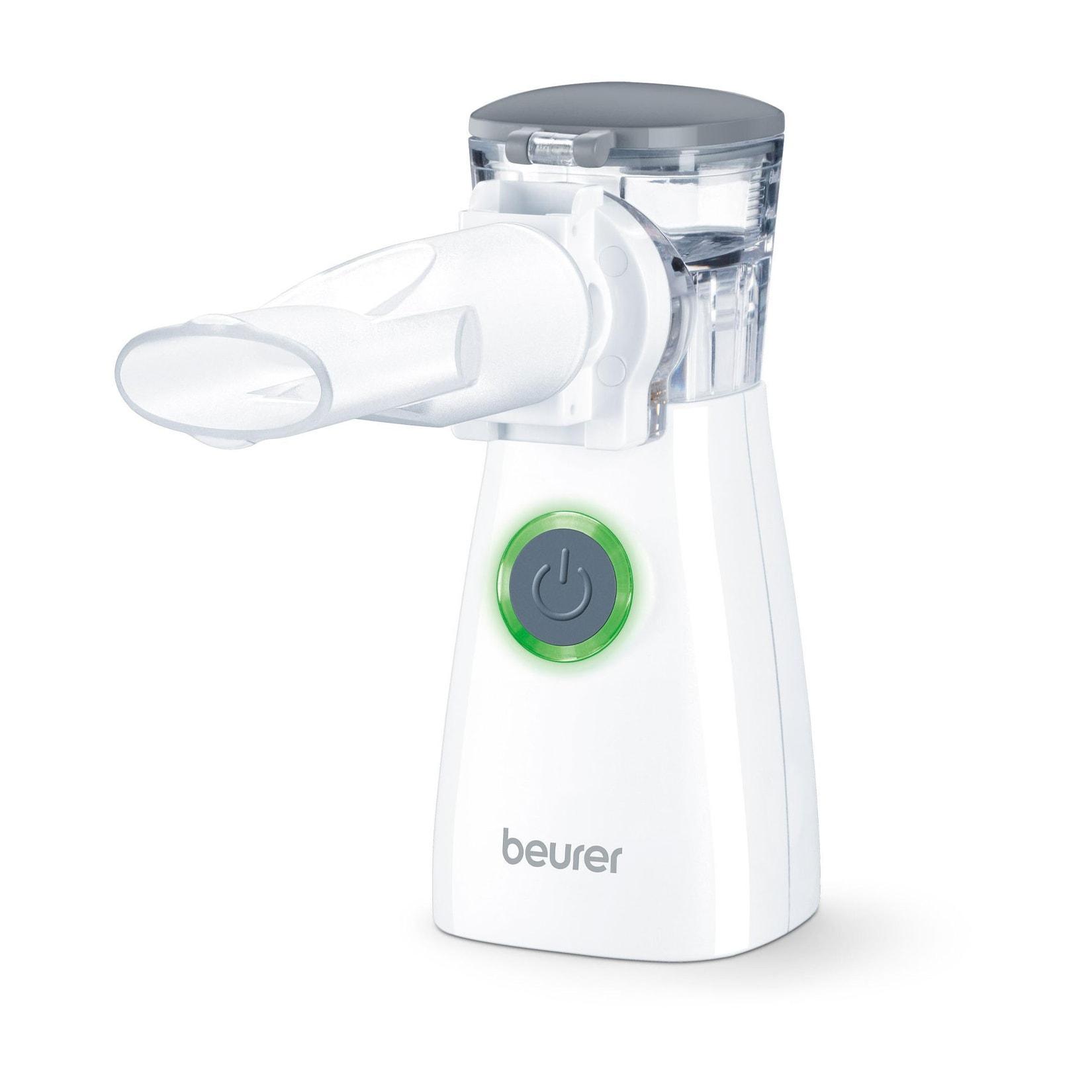 BEURER Inhaliergerät IH 57 (Schwingmembran-Technologie, intelligente Aerosol-Technologie, Akku-Betrieb, zur Behandlung der oberen und unteren Atemwege, ideal für Kinder, Anwendung bei Erkältung, Asthma, Atemwegserkrankungen, Mesh-Vernebler mit Medikamente