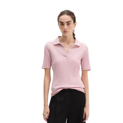 Poloshirt MARC O'POLO "mit TENCEL™ Modal", Damen, Gr. XXL, rosa (mild rose), Obermaterial: 50% Modal, 50% Baumwolle, unifarben, slim fit, normaler Saum, Shirts