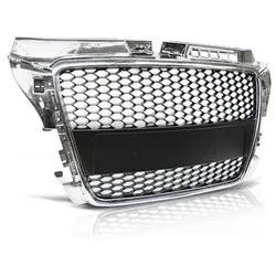 Sportgrill / Kühlergrill kompatibel mit A3 8P Facelift 08-12 chrom in Wabendesign