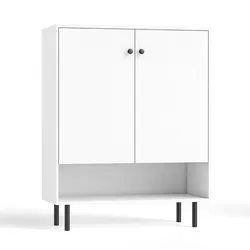 Helloshop26 - Sideboard aus Holz mit Schrank und verstellbaren Einlegeböden 75 x 35 x 95 cm vielseitiger Stauraum modernes Design 20_0010815