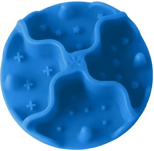 Inspire Curations CalmLick Silicone Slow Feeder Licking Mat For Cats blue m