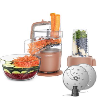 KENWOOD Küchenmaschine "MultiPro Go FDP23.380GY", braun (terracotta), B:16,8cm H:29,7cm T:16,8cm, Küchenmaschinen, Für Smoothies, zum Schneiden, Reiben, Pürieren und Teig Kneten, Küchenmaschine