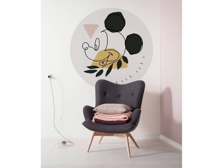 home24 Vlies-fotobehang Mickey Modern Art 128 x 128cm meerdere kleuren